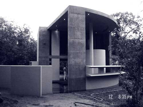 Inge's house in Kottakarai community - completed 2002,  Entrance View  (A+D award 2002)