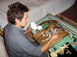 The artist at work