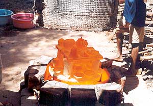 ... during the raku technique