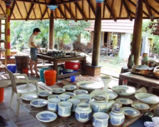 Interior view of Ange's studio