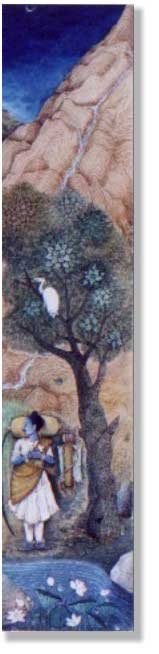 Painting on rock slab by Lele