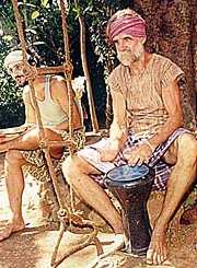 Johnny on the dumbek, at home in Fertile.