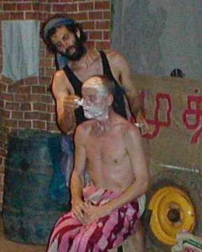 Muthu preparing (a still unknowing) Bapoune for his wedding..