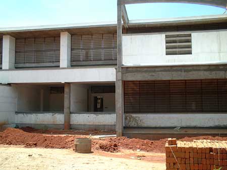 Side view of the school