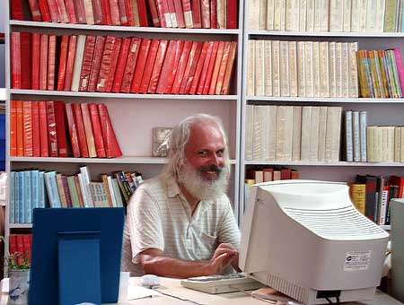 Martin is a steady presence in the centre and attends to requests from visitors