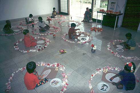Innovative education session with children from the Auroville Kindergarten