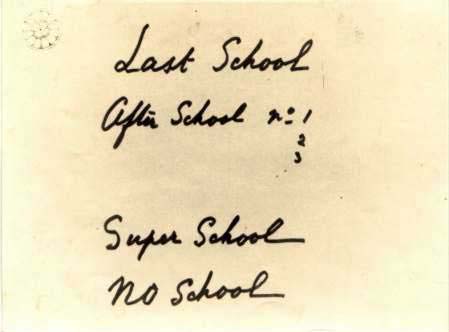 From 'Last' school to 'No' school