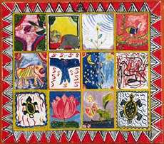 Collective art project, in paint