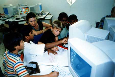 English & computer class, with Simone