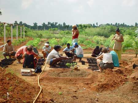 Garden workshop in the BG with Aurovilians and guests