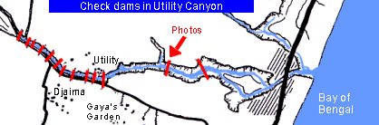 Check-dams in Utiltiy canyon