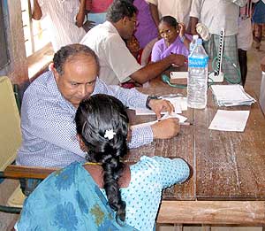 Dr Kiran in action