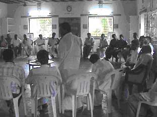 A village  leader shares his experience with AVAG