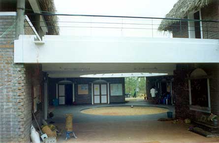 Looking in from the back of the building..