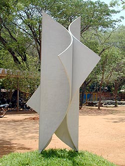 Ferro-cement art in the CSR compound.