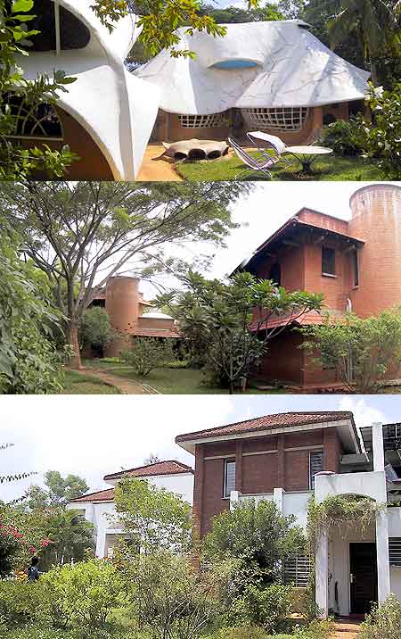 From top to bottom: Jocelyn's house in Ami, dome houses in Samasti and houses in Grace. All photos by Pino.