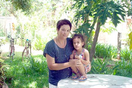 Valeria and her daughter Monica