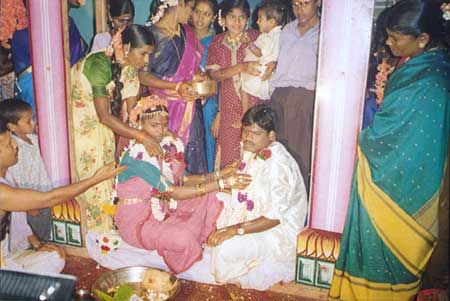 Tense moments preparing for the marriage