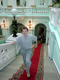 Dimitry, the Russian AVI liaison, running around...