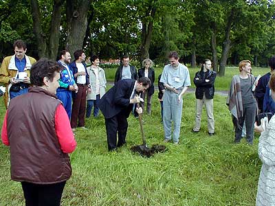 .. during which soil is taken for Auroville's International Zone..