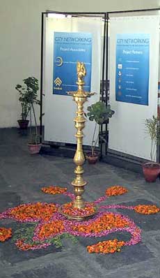 Ceremonial lamp and decoration for the Chennai exhibition