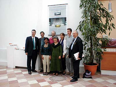 The Director of the Academy, right, along with Mira Nakashima and the team of Aurovilians present during the occasion