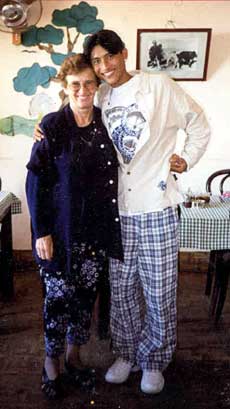 Ngawang with his sponsor Frieda, in 1997